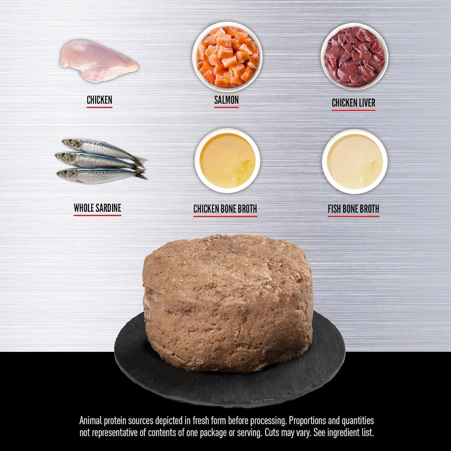 imageORIJEN Premium Pate Wet Kitten Cat Food in Bone Broth Chicken ampamp Salmon Entre 55oz Cans 6 Count