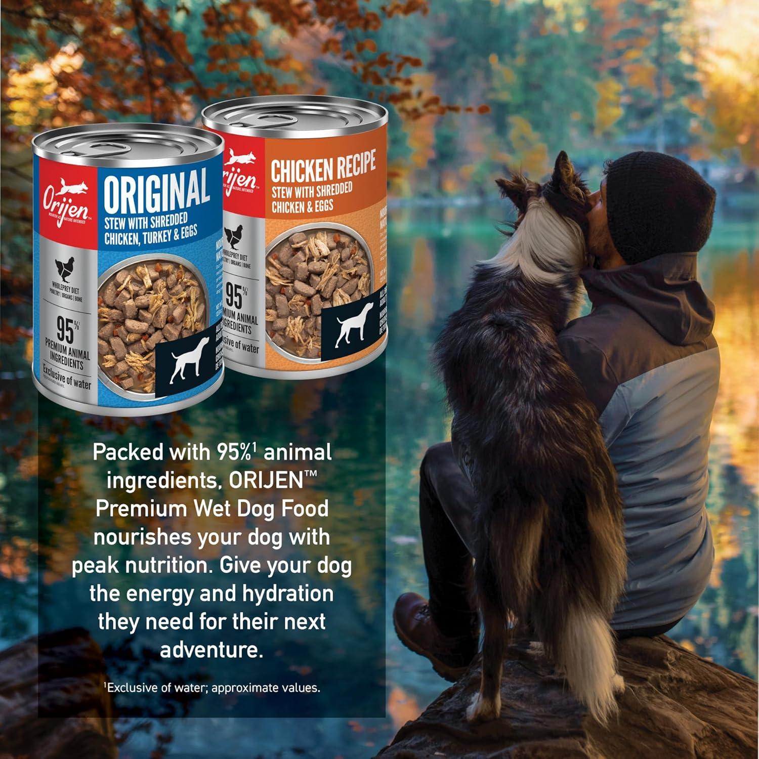 imageORIJEN Premium Wet Dog Food Variety Pack Original  Chicken Recipes 128oz Cans 6 Count 3 of Each