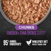 imageORIJEN Chunks ampamp Shreds Wet Cat Food Chicken and Tuna Kitten Entre 3oz Cans 12 Count
