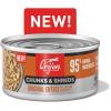 imageORIJEN Chunks ampamp Shreds Wet Cat Food Variety Pack Original  Salmon ampamp Chicken Entres 3oz Cans 12 Count 6 of EachOriginal Entre Chunks  Shreds