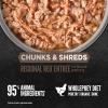 imageORIJEN Chunks ampamp Shreds Wet Cat Food Variety Pack Original  Salmon ampamp Chicken Entres 3oz Cans 12 Count 6 of EachRegional Red Entre Chunks  Shreds