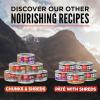 imageORIJEN Chunks ampamp Shreds Wet Cat Food Variety Pack Original  Salmon ampamp Chicken Entres 3oz Cans 12 Count 6 of EachSalmon  Chicken Entre Chunks  Shreds