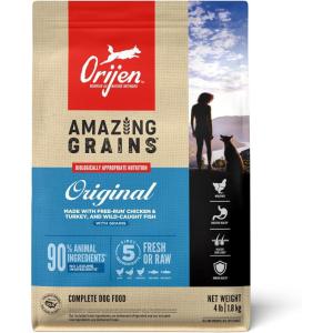 imageORIJEN Amazing Grains High Protein Dry Dog Food Original Recipe 4lb Bag