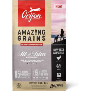 imageORIJEN Amazing Grains High Protein Dry Dog Food Puppy Large Breed Recipe 225lb BagAmazing Grains Fit  Trim Recipe