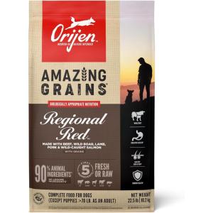 imageORIJEN Amazing Grains High Protein Dry Dog Food Regional Red Recipe 225lb Bag