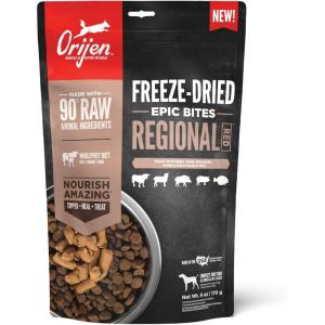 imageORIJEN Epic Bites FreezeDried Dry Dog Food Regional Red Recipe 6oz Bag