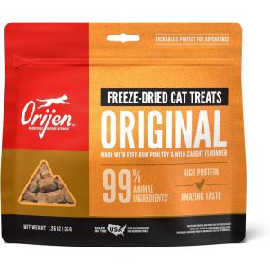 imageORIJEN Freeze Dried Cat Treats Grain Free High Protein Raw Animal Ingredients Original 125oz BagOriginal Recipe