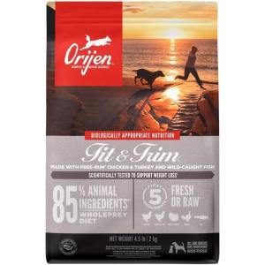 imageORIJEN Grain Free High Protein Dry Dog Food Fit ampamp Trim Recipe 13lb BagFit  Trim Recipe