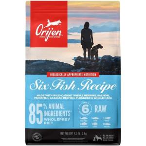 imageORIJEN Grain Free High Protein Dry Dog Food Fit ampamp Trim Recipe 13lb BagSix Fish Recipe