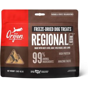 imageORIJEN Grain Free High Protein Freeze Dried Dog Treats Regional Red Recipe 15oz Bag