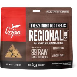 imageORIJEN Grain Free High Protein Freeze Dried Dog Treats Regional Red Recipe 325oz Bag