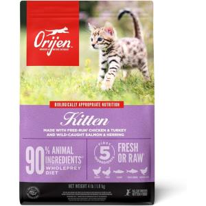imageORIJEN Grain Free High Protein Premium Dry Cat Food Kitten Recipe 4lb Bag
