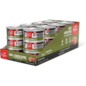 imageORIJEN Premium Pate Wet Cat Food Variety Pack Original  Duck ampamp Chicken Recipes 3oz Cans 12 Count 6 of EachDuck  Chicken Entre Pt