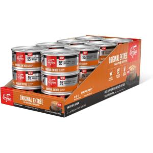 imageORIJEN Premium Pate Wet Cat Food Variety Pack Original  Duck ampamp Chicken Recipes 3oz Cans 12 Count 6 of EachOriginal Entre Pt