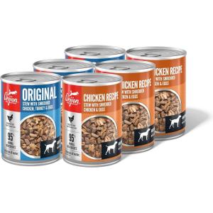 imageORIJEN Premium Wet Dog Food Variety Pack Original  Chicken Recipes 128oz Cans 6 Count 3 of Each