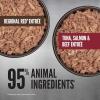 imageORIJEN Premium Pate Wet Cat Food Variety Pack Tuna Salmon ampamp Beef  Regional Red Entres 3oz Cans 12 Count 6 of Each