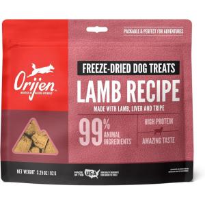 imageORIJEN Grain Free High Protein Freeze Dried Dog Treats Original Recipe 8oz BagGrassFed Lamb Formula Recipe