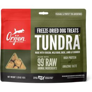 imageORIJEN Grain Free High Protein Freeze Dried Dog Treats Original Recipe 8oz BagTundra Recipe